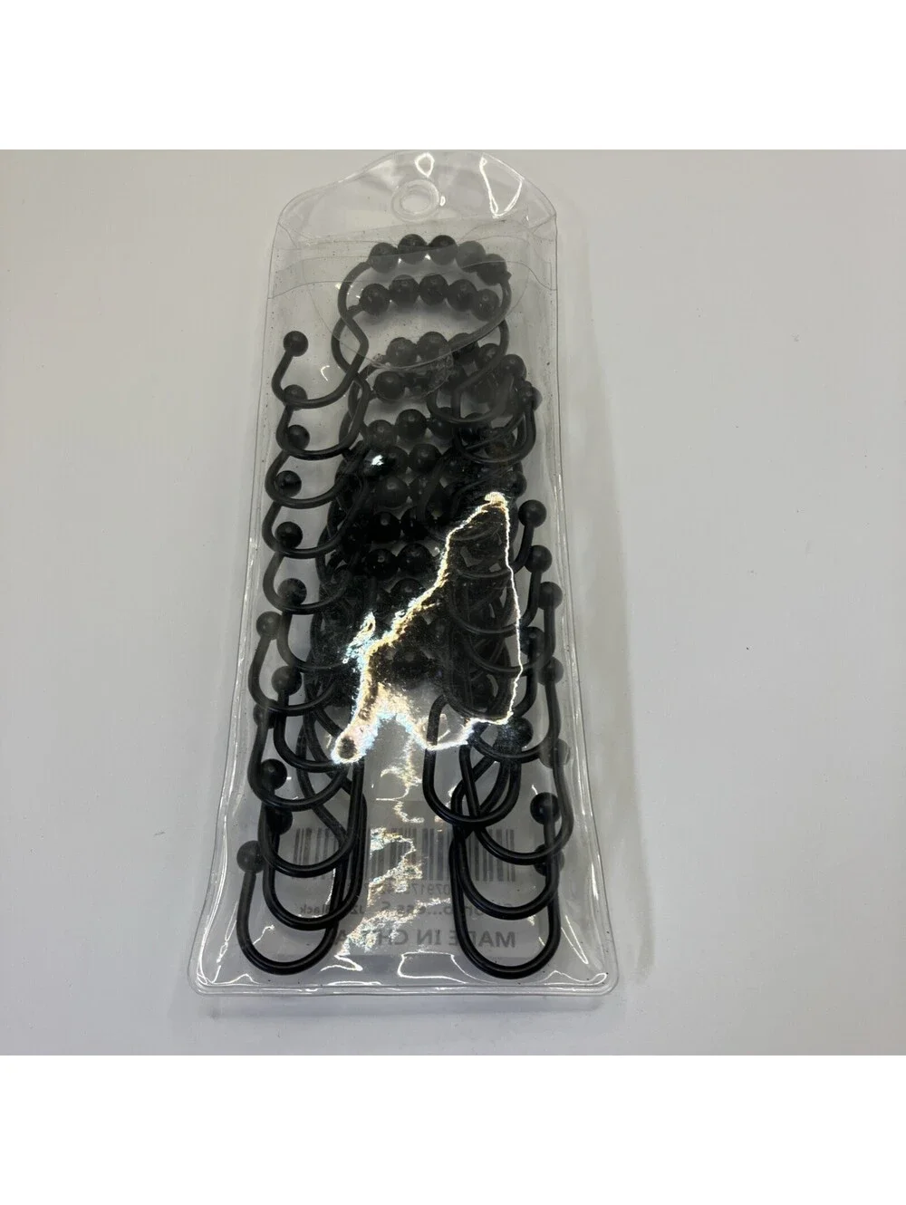 EZ Bath 12 Piece Black Decorative Shower Hooks. NIB.